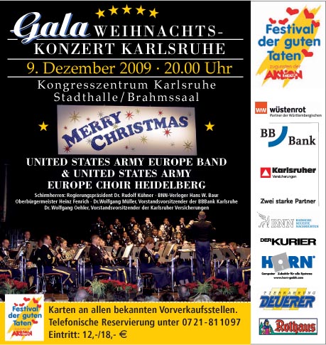 Weihnachts-Galakonzert mit US-Army Europe Band & Chor